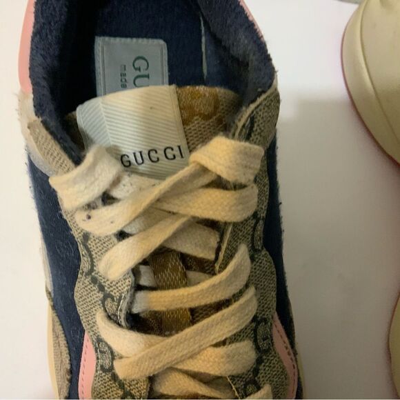 Gucci Rhyton Mixed Media GG Canvas Sneaker size 37 - Picture 7 of 16